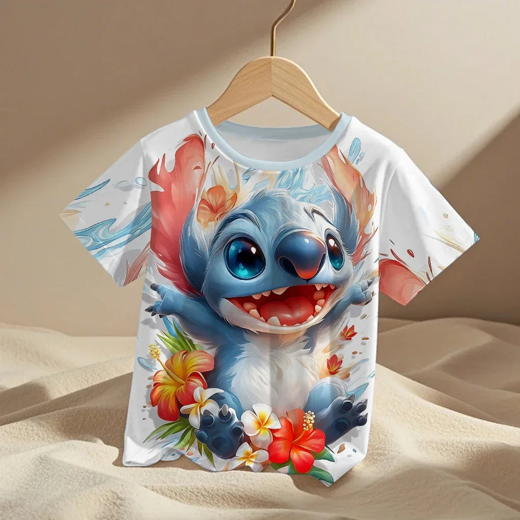T-shirt imprimé en 3D pour enfants, vêtements d'été unisexes pour garçons et filles, tenue quotidienne décontractée avec