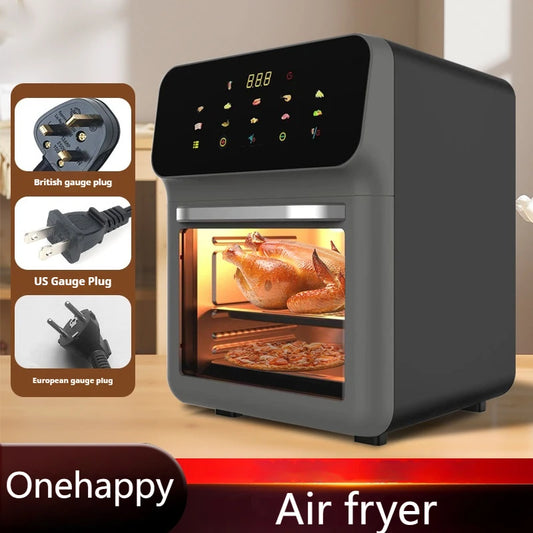 1350W 12L Air Fryer Oven - Multi-Functional Large Capacity, Oil-Free Health, Digital Touchscreen, Home Use, Easy Clean