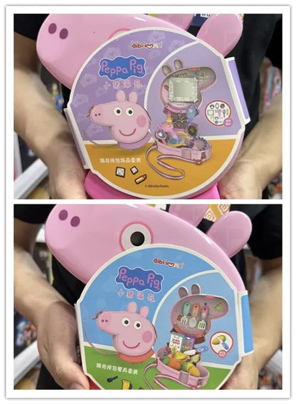 Peppa Pig Home Toys Blind Box Cartoon Baby Chechere Toy Vegetable Kitchen Shopping Series Child Set Shoulder Bag Holiday Gift