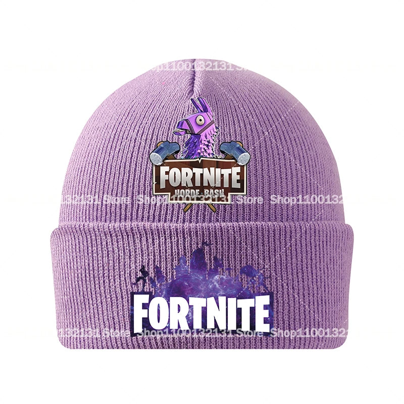 Fortnites Knitted Hats Cartoon Game Fortress Night Children Headgear Autumn Winter Woolen Caps Anime Hat Kids Birthday Gift New