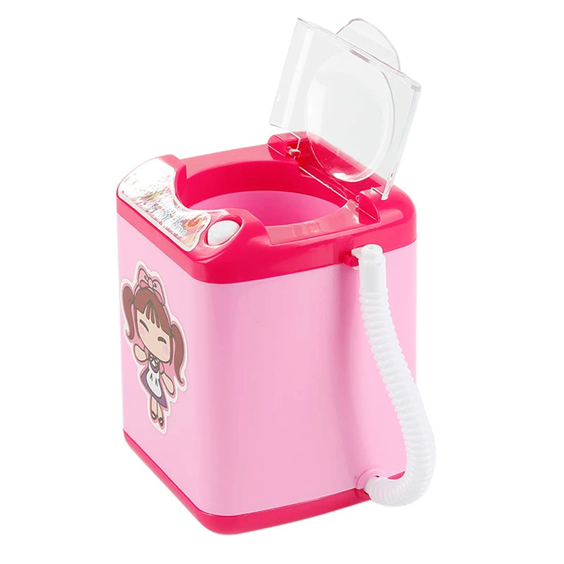 Mini machine à laver électrique pour pinceaux de maquillage - Nettoie et essore les pinceaux - Jouet pour brosses à maquillage - Œuf de beauté - Nettoie les pinceaux de maquillage