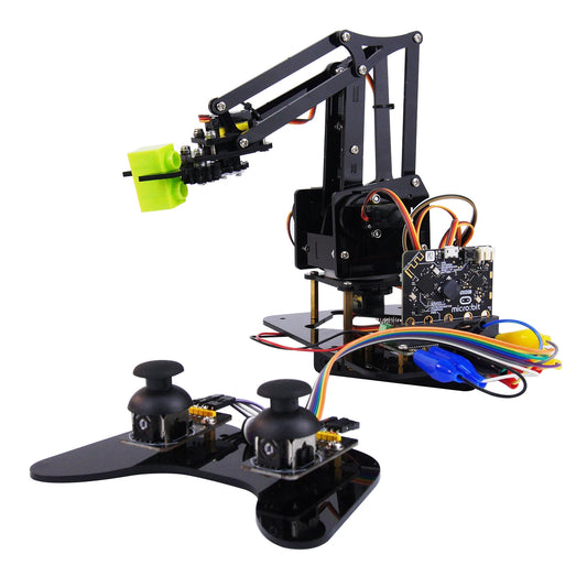 Keyestudio – Kit de bras de Robot Microbit 4DOF, pour BBC Micro:bit Stem, Kit éducatif avec programmation MakeCode/Python, 14 + adolescents