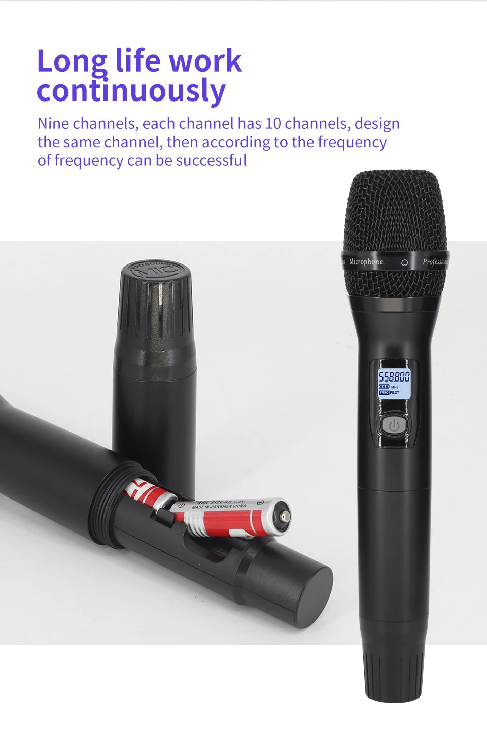 KATELEIYU UHF High end karaoke stage performance, wedding family KTV, party professional 8-channel wireless microphone system