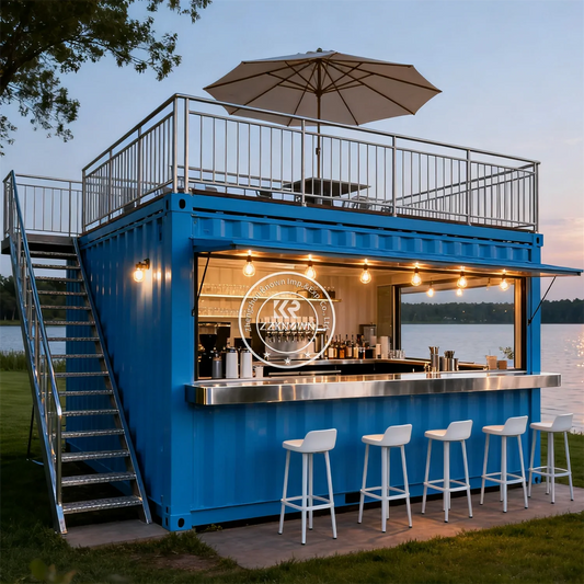 Portable Prefab Container House For Bakery Coffee Shop Kiosk Kitchen Application Outdoor Mobile Container Restaurant For Sale