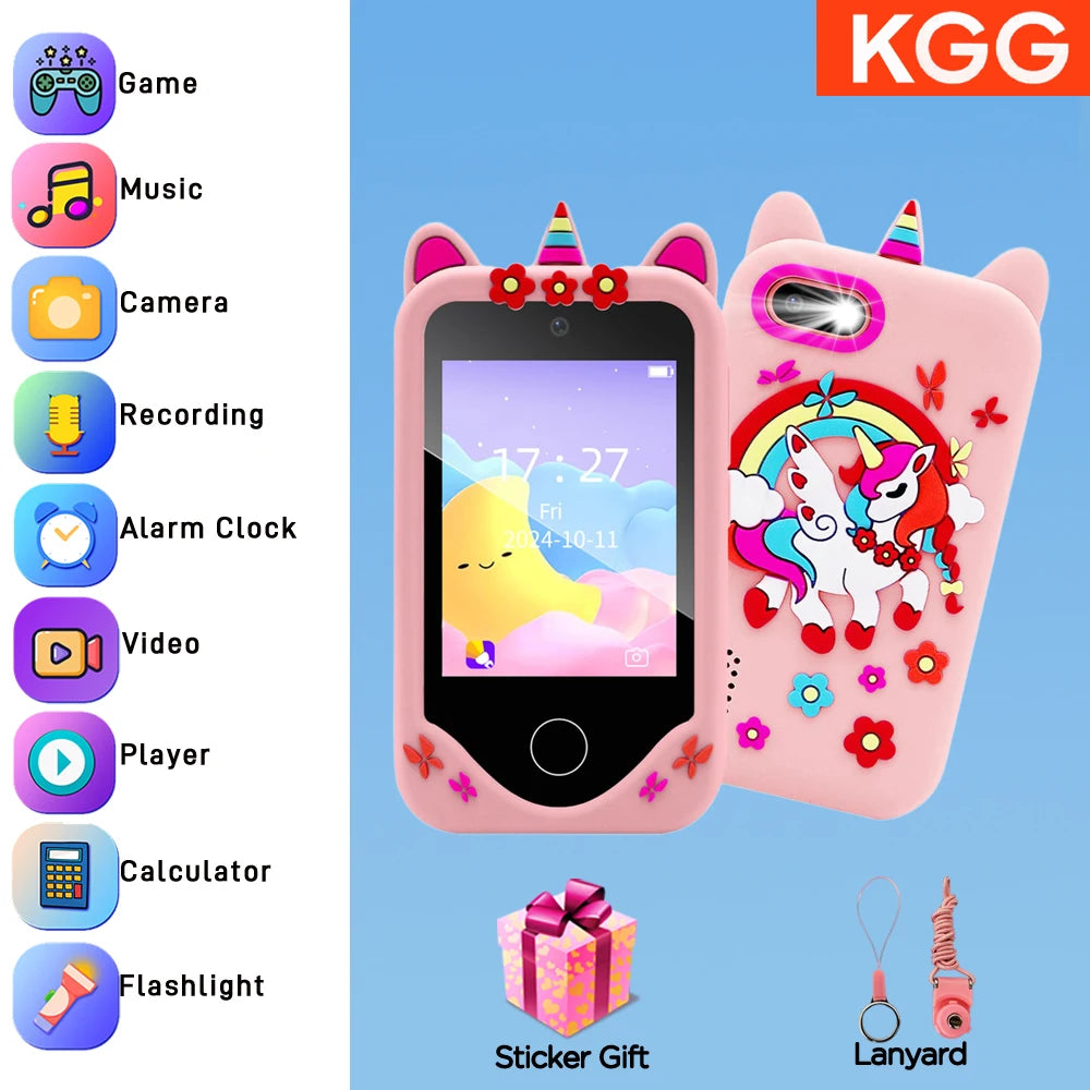Kids Smart Phone for Girls Boys Kids Cell Phone Toys Dual Camera Music Player 17 Games Toddler Learning Phone Birthday Gifts