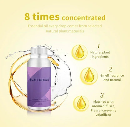 Diffuseur d'huiles essentielles 100 ml, Collection hôtel, Huile aromatique, Désodorisant pour voiture, Parfum, Humidificateur pour la maison et le bureau