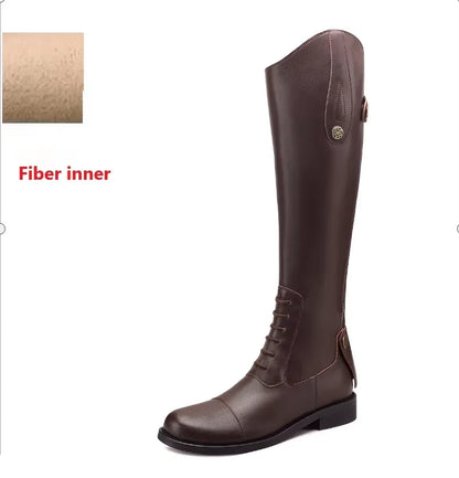 2025 Equestrian Boots Leather Equestrian Supplies Long Boots Riding Equipment Non-Slip Ultra Footwear Resistant Horse Rider Shoe