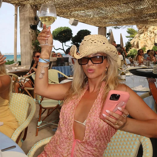 Cowboy Hat Woman Western Cowgirl Caps Women Cow Girl  Things Chapeau Femme Hats Accessories Vacation Compilation Straw Hat