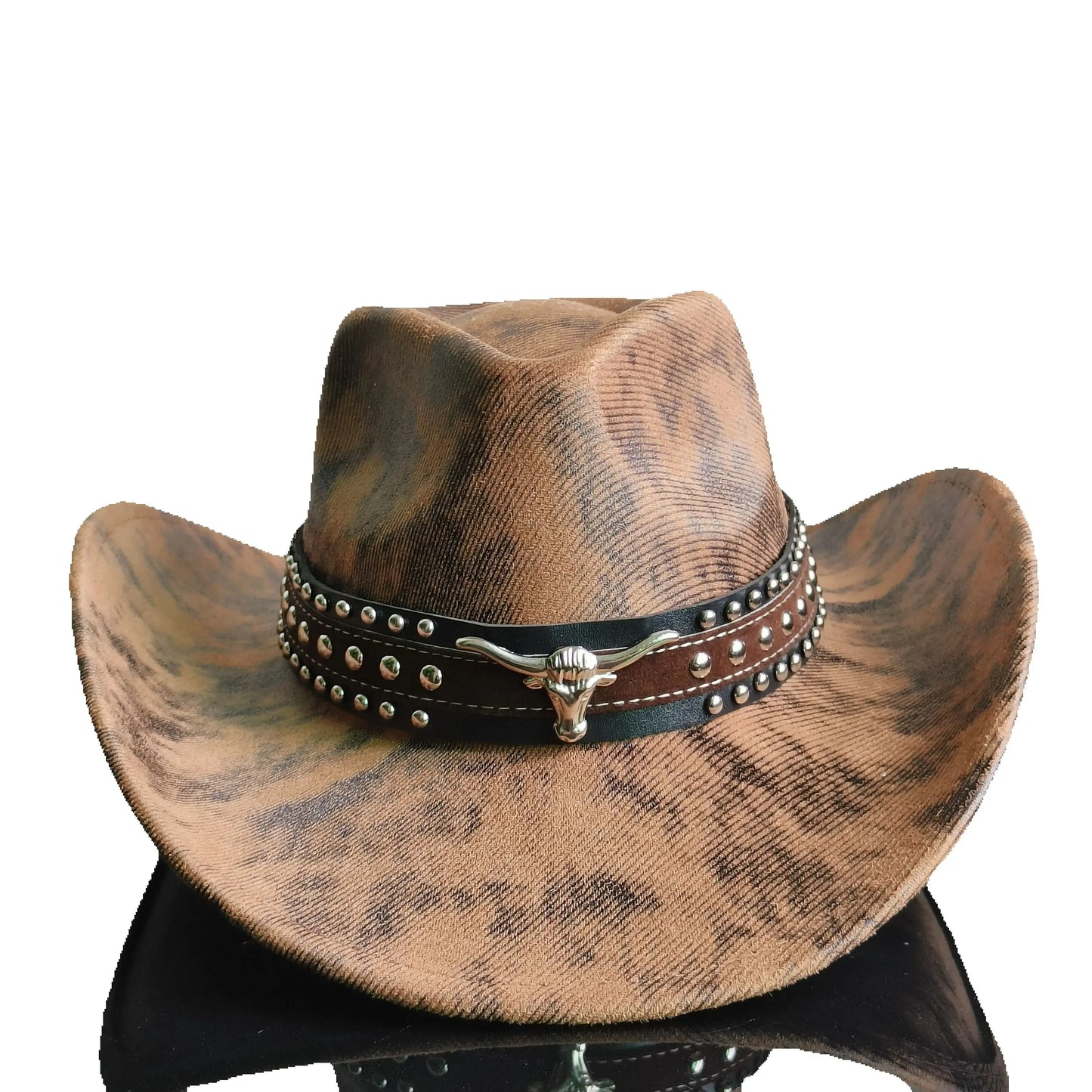 Faux Leather Western Cowboy Hats Men Women retro cowboy hats big brim cowgirl hat knight hat men chapeau ковбойская