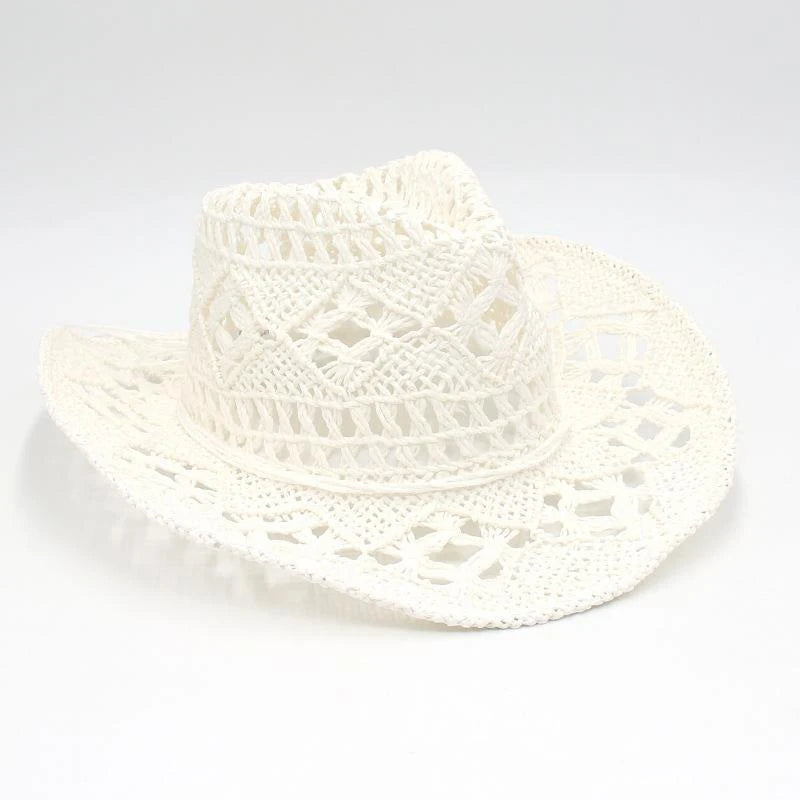 Chapeau de cowboy pour femme, casquette de cow-girl , accessoires pour les vacances, chapeau de paille