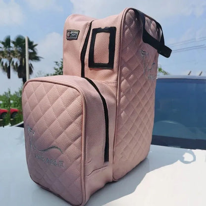 New Professional Equestrian Equipment Bag Horse Riding Boots Carry Bag Portable Durable PU Backpack with Helmet Compartment