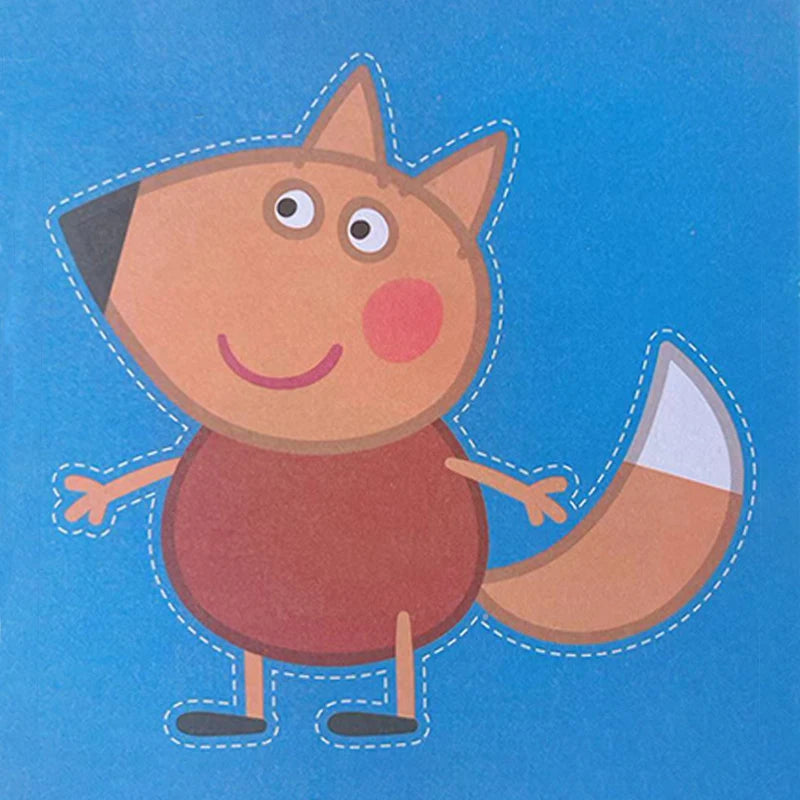 108pcs Peppa Pig Funny Paper Cuttings Origami Handmade Children's Colored Paper Kinder garten Learn Cartoon Baby Puzzle Toy Gift