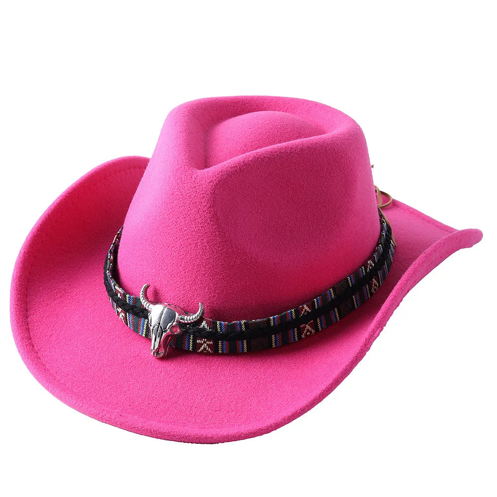 Cowboy hat various accessories cowboy hat monochrome felt hat men and women outdoor hat rider hat шляпа женская