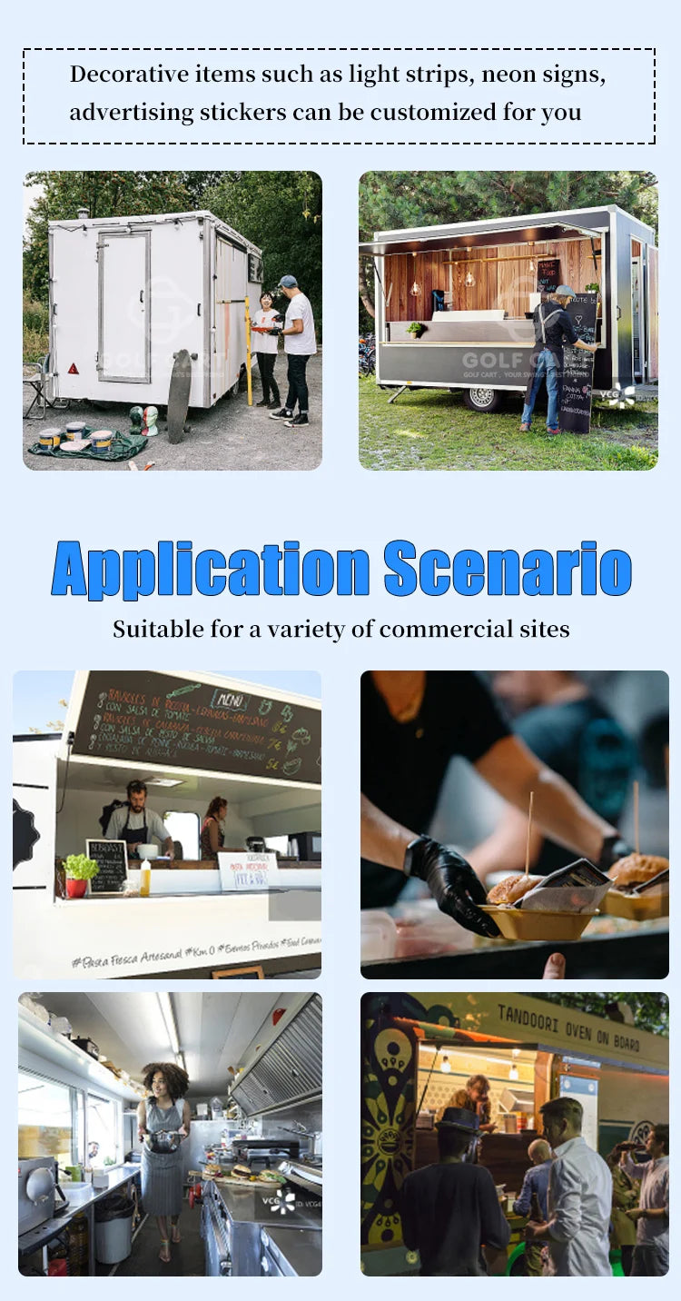 Pink Trailer for Sale New Food Truck Mobile Fast Food Cart Outdoor Kitchen Ice Cream Pizza Trailer Usa Standard