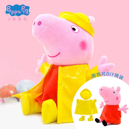 Genuine Peppa Pig Jumping Into Mud Pits George Peppa Cute Cartoon Plush Toy Doll Pillow Ornament Children's Birthday Gift Toy