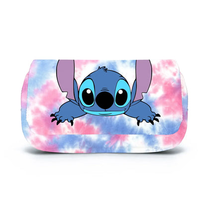 Anime Stitch Fully Printed Flap Pen Bag Stationery Box Pencil Case Primary and Secondary School Student School Bag Cartoon