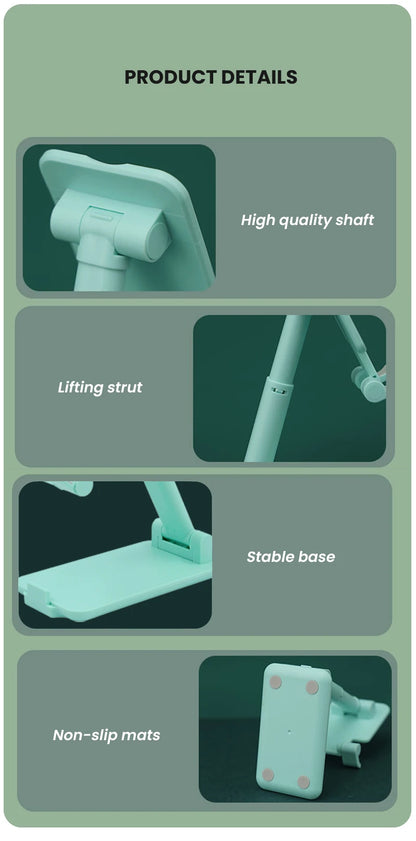 Desktop Phone Holder Stand Mobile Phone Support Adjustable Angle Height Cell Phone Stand Universal for All Smart Phones