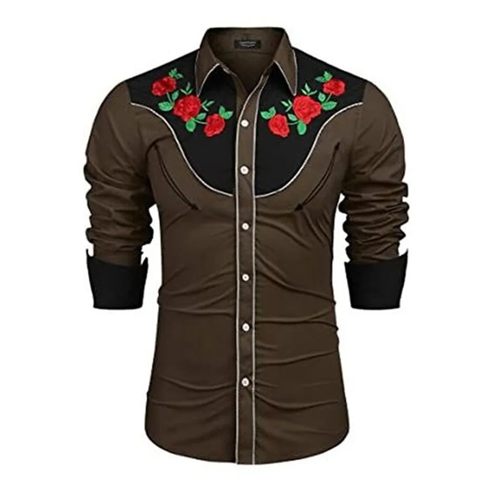 Western Denim Men's Shirt Comfortable and Soft Men's Clothing Long Sleeve Shirt Daily Wear Denim Shirt Fashion Button Design