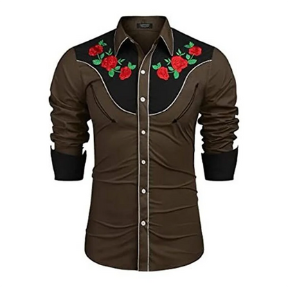 Chemise en denim western pour homme, confortable et douce, à manches longues, idéale pour le quotidien, avec boutons tendance