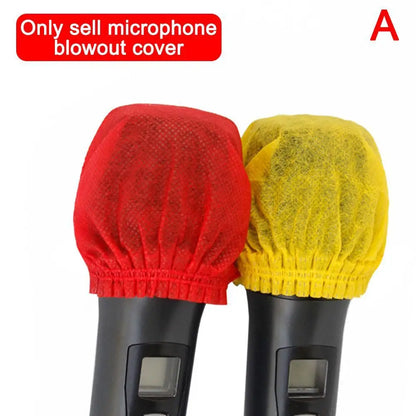 Microphone Hygiene Cover Odor Removal Disposable Disposable Non-woven Windscreen Protective Mic Pad for KTV Karaoke Supplies