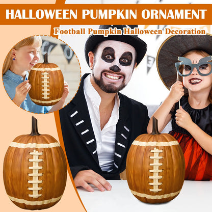 Décorations de citrouille de football d'Halloween, décoration de bureau créative pour salle, accessoires décoratifs d'ambiance de fête d'Halloween