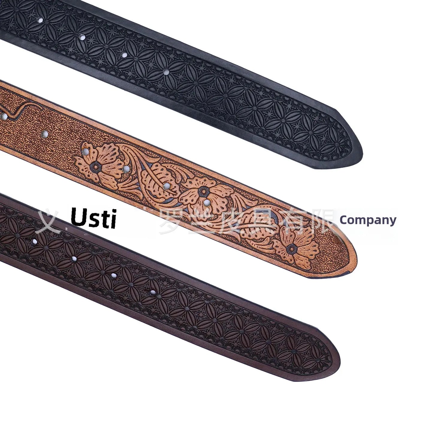 Ceinture ajustable en cuir style cowboy western, style punk, estampage en alliage, boucle de ceinture rétro américaine pour homme, accessoire de mode