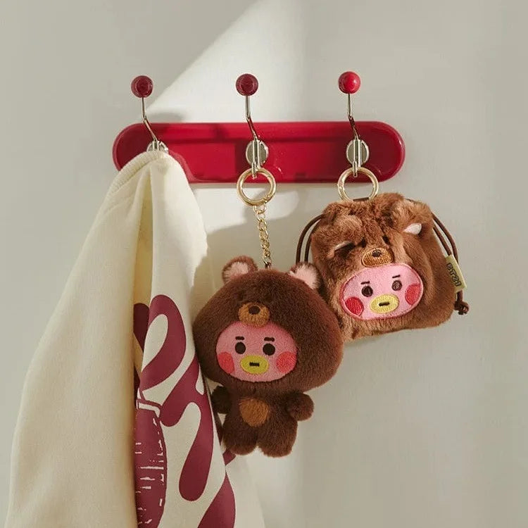 Baby Animal Series Bt21 Cooky Shooky Plush Doll Keychain Pendant Cute Koya Toy Girls Bag Packaging Decoration Collection Gift