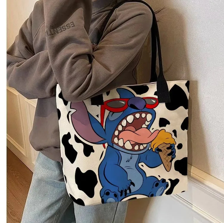 New Stitch Single Shoulder Bag Cartoon Stitch Pattern Shoulder Bag Ladies Tote Bags Joker Unisex Bags Commuter Handbag Gifts