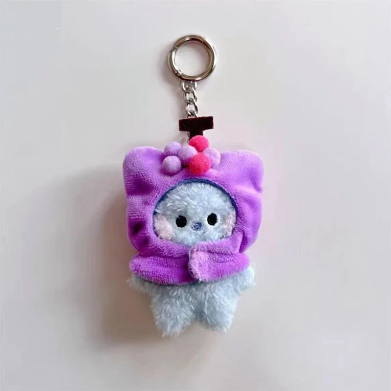 Pendentif clé mignon de la série Line Friends Fruit Series Shooky Tata, cadeau pour enfants, collection de jouets, pendentif pour sac d'école, décoration intérieure