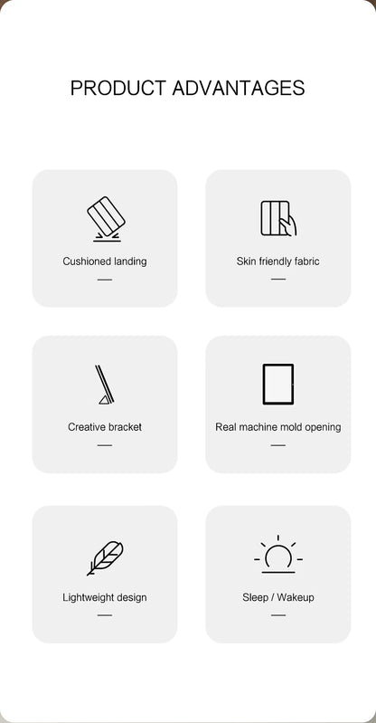 HUWEI Case For Xiaomi Redmi Pad 2 2025 Flip Stand Cover for Redmi Pad 2 Pad2 Case Red Mi Pad 2 11 inch Tablet Case TPU Shell