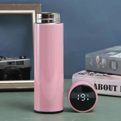Stainless Steel Thermal Bottle with Digital Thermometer 500ml Led Digital Temperature Display Thermos Intelligent Water Bottle