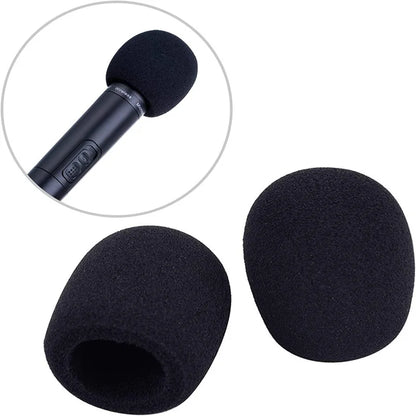Housse de protection pour microphone sans fil, colorée, coupe-vent, anti-salive, lavable, en mousse éponge, pour la plupart des microphones (3,5 x 7 cm)