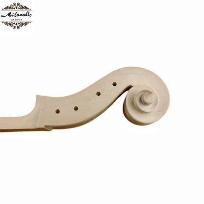 1 pièces inachevé 4/4 3/4 1/2 1/4 violoncelle cou tête défilement érable pleine taille non verni bricolage violoncelle pièces accessoires