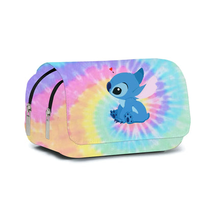Anime Stitch Fully Printed Flap Pen Bag Stationery Box Pencil Case Primary and Secondary School Student School Bag Cartoon