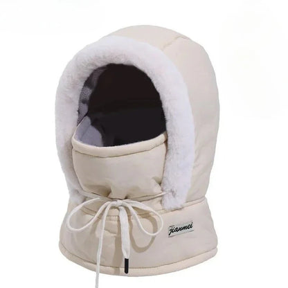 Cagoule thermique pour temps froid, écharpe d'hiver, capuche coupe-vent, chapeau en peluche, chauffe-cou, masque facial de Ski pour les activités de plein air