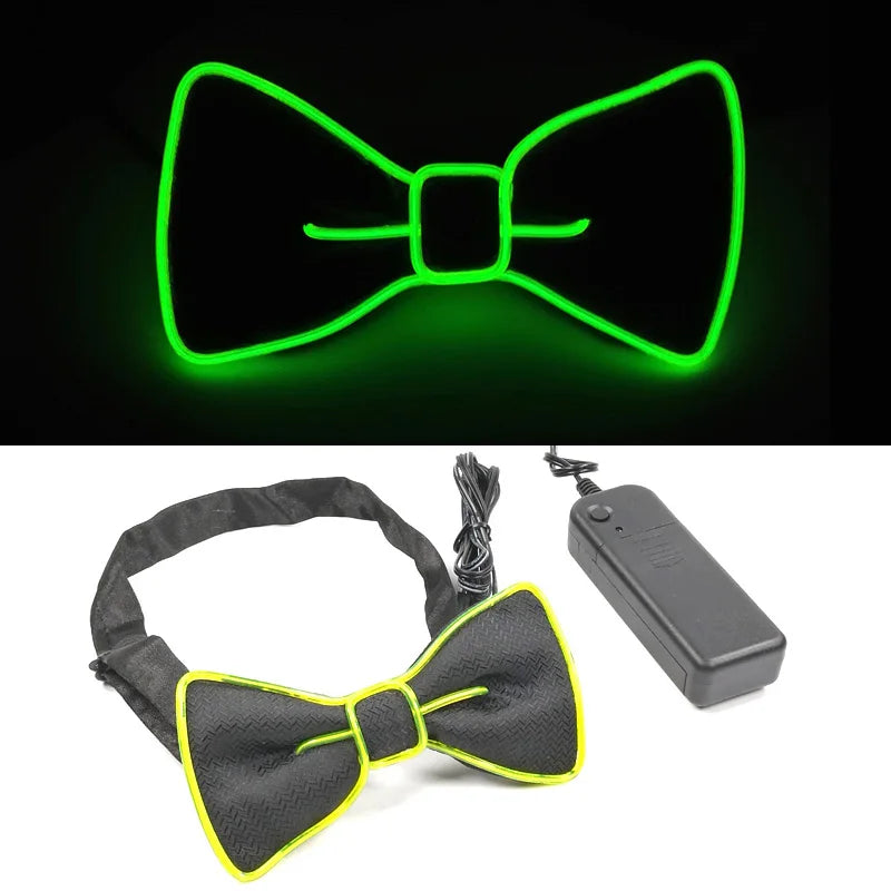 Newest LED Luminous Bow Tie For Man Christmas Wedding Light Bow Tie Festival Party Supplies Fluorescent Party Props