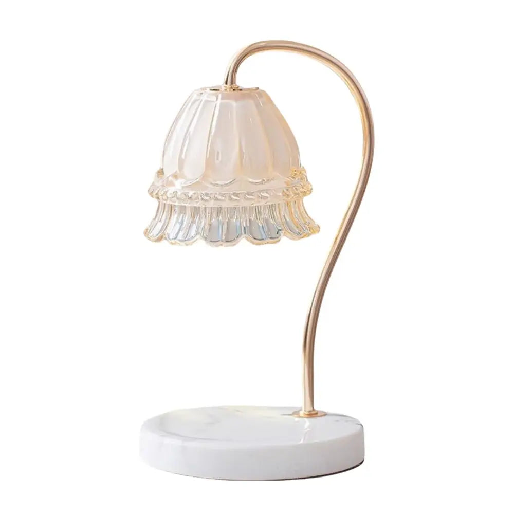 Lampe de bureau à bougie d'aromathérapie avec diffuseur d'arômes en marbre, minuterie d'éclairage à heure fixe, éclairage d'ambiance d'aromathérapie