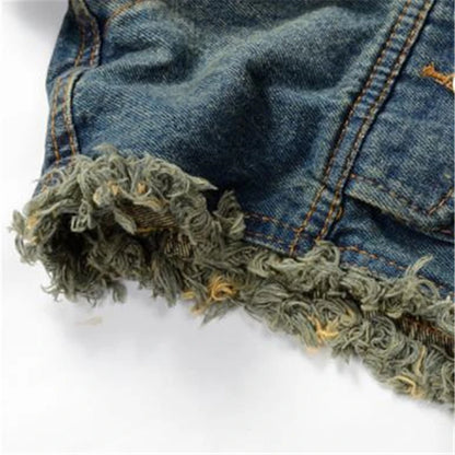 Hot Sale Jeans Vests Denim Vest Fleece Vest Mens Gilet Tactical Vests Hot Sale Gilet Biker Homme Sleeveless Jacket Male Tank