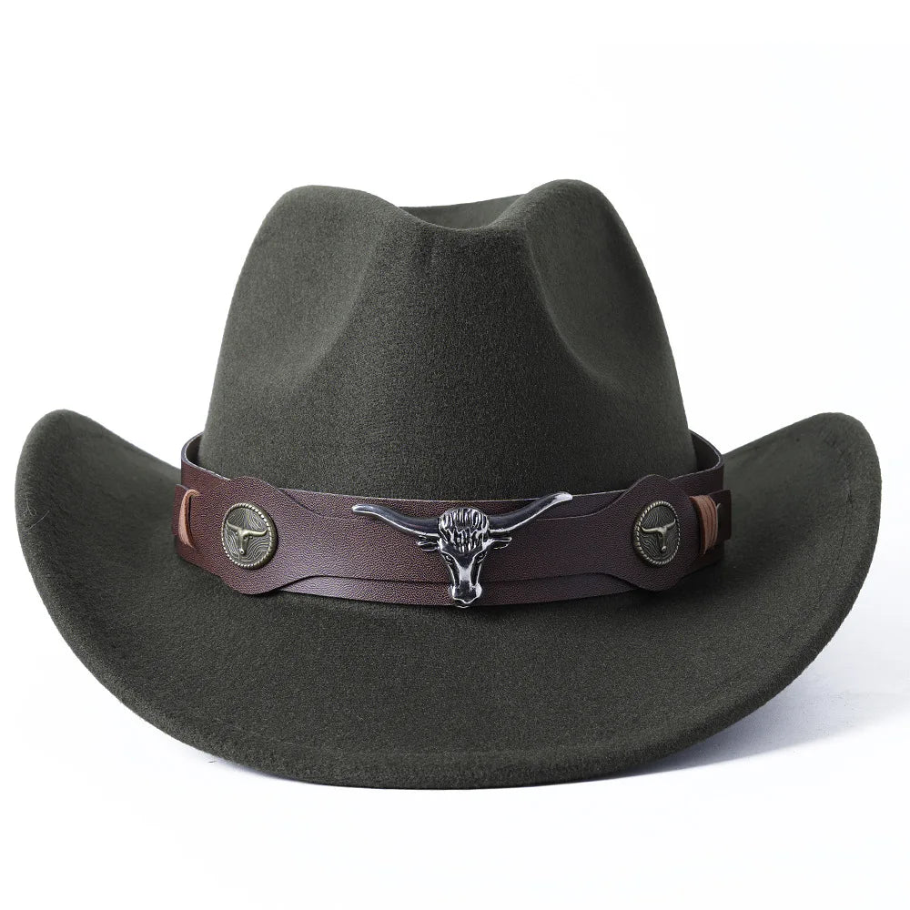 Cowboy hat various accessories cowboy hat monochrome felt hat men and women outdoor hat rider hat шляпа женская