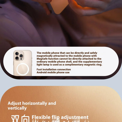 SmallRig Magnetic Phone Light,P48 Bi-Color Dimmable LED Fill-Light Foldable MagSafe Beauty Lamp Soft Panel,for IPhone16/Android