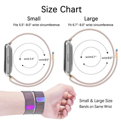 Metal Loop Strap For Fitbit Versa 2 Lite Sense Band Wrist  Replacement Magnetic Bracelet For fit bit versa 3 4 blaze Watchband