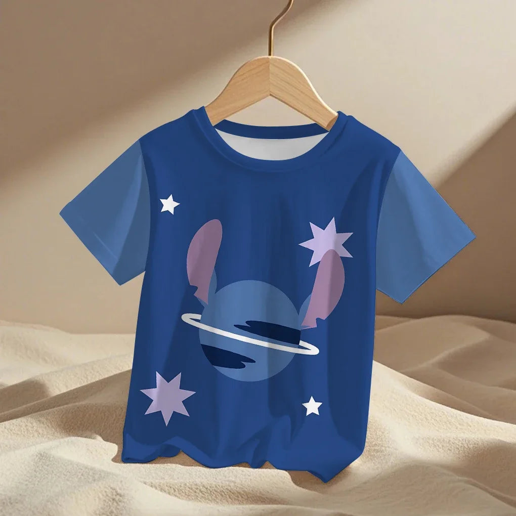 T-shirt imprimé en 3D pour enfants, vêtements d'été unisexes pour garçons et filles, tenue quotidienne décontractée avec