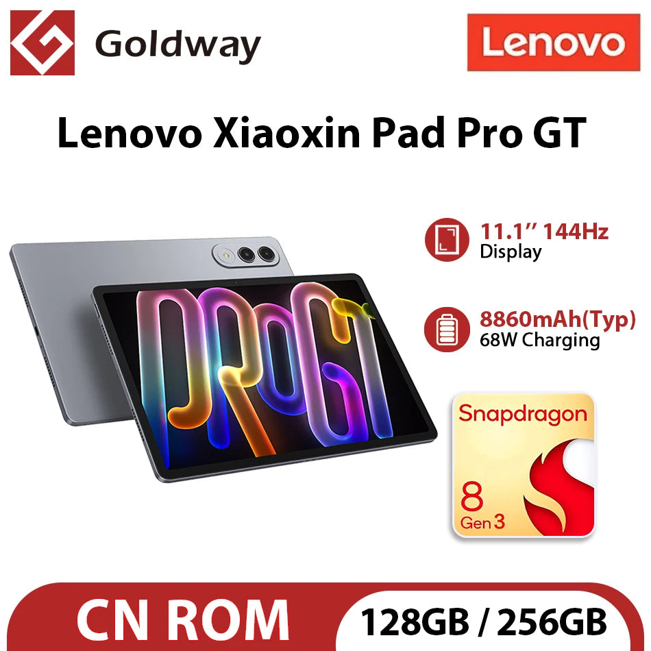 Lenovo Xiaoxin Pad Pro GT 11.1'' TB710FU Snapdragon 8 Gen 3 144Hz 3.2K Display 13MP Camera 8860mAh 68W Charging WiFi7 Tablet PC
