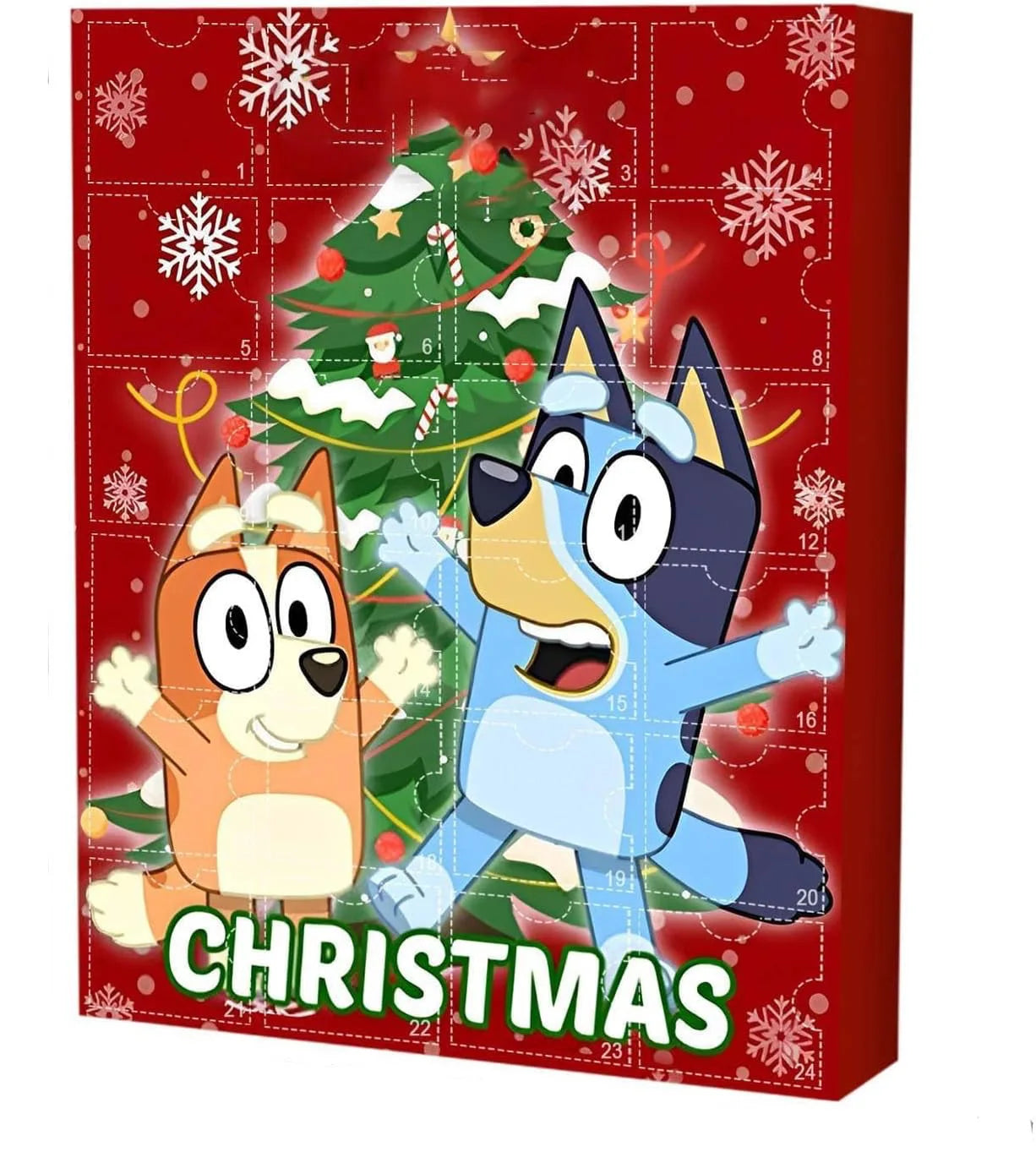 Bluey Figure Christmas Advent Calendar 24pcs Set Blind Box Birthday Gift Kawaii Blue Dog Anime Figural Action Pvc Model Kid Toy