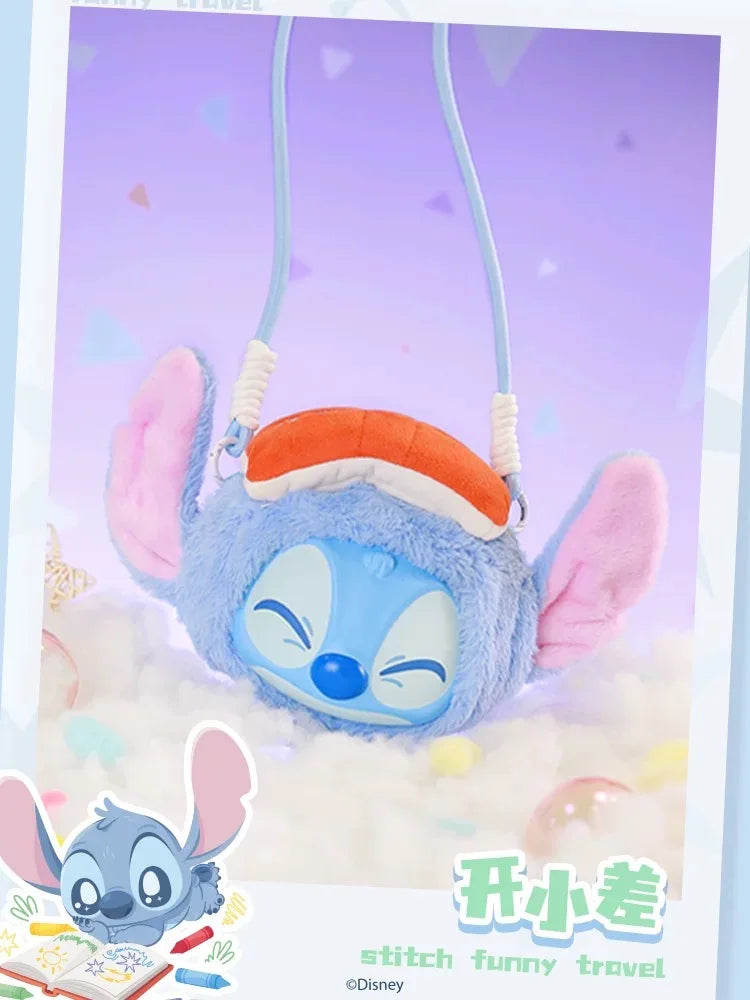 New Genuine Stitch Funny Travel Series Crossbody Bag Vinyl Face Bags Blind Box Trendy Toys Guaihaobei Stitch Mystery Box As Gift