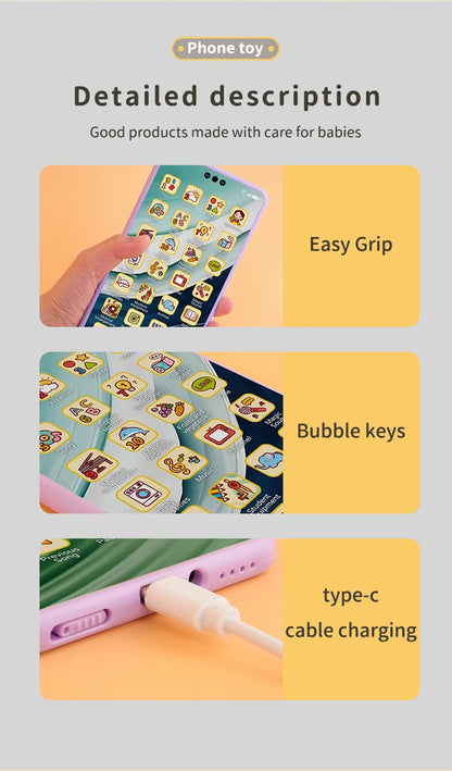 Toy Cell Phone Educational Toys Children Simulation Phone Toy Phone Mobile Early Educational Toy Learning Cellphone Model Toy