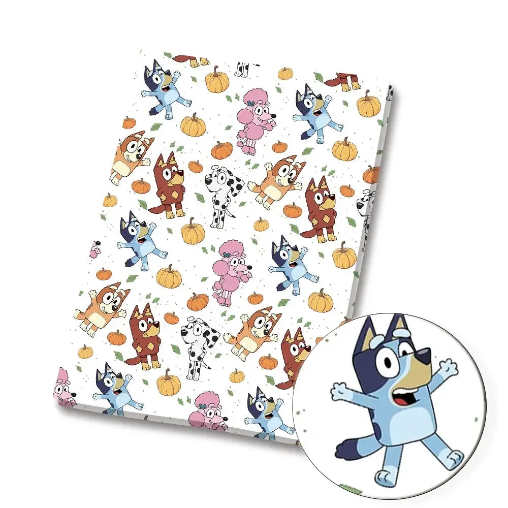 Bluey Fabric 140x50CM Cartoon Cotton Fabric Patchwork Tissue Kid Home Textile Sewing Doll Dress Curtain Polyester Cotton Fabrics