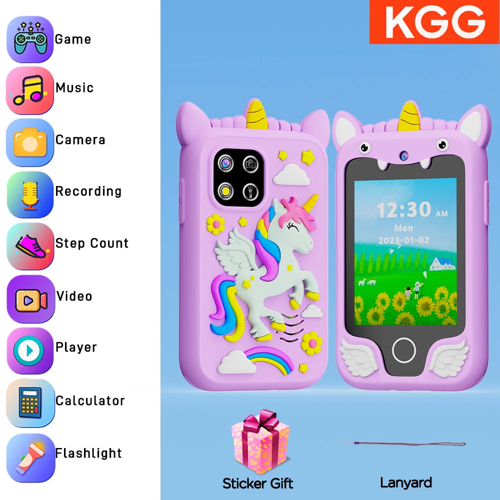 Kids Smart Phone for Girls Boys Kids Cell Phone Toys Dual Camera Music Player 17 Games Toddler Learning Phone Birthday Gifts