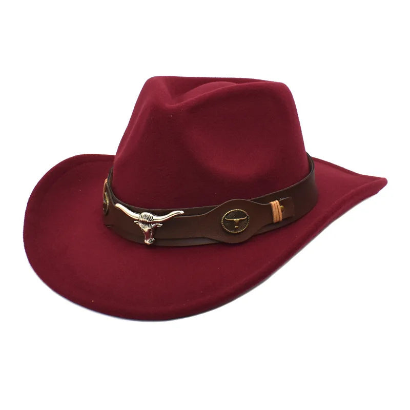 Cowboy hat various accessories cowboy hat monochrome felt hat men and women outdoor hat rider hat шляпа женская