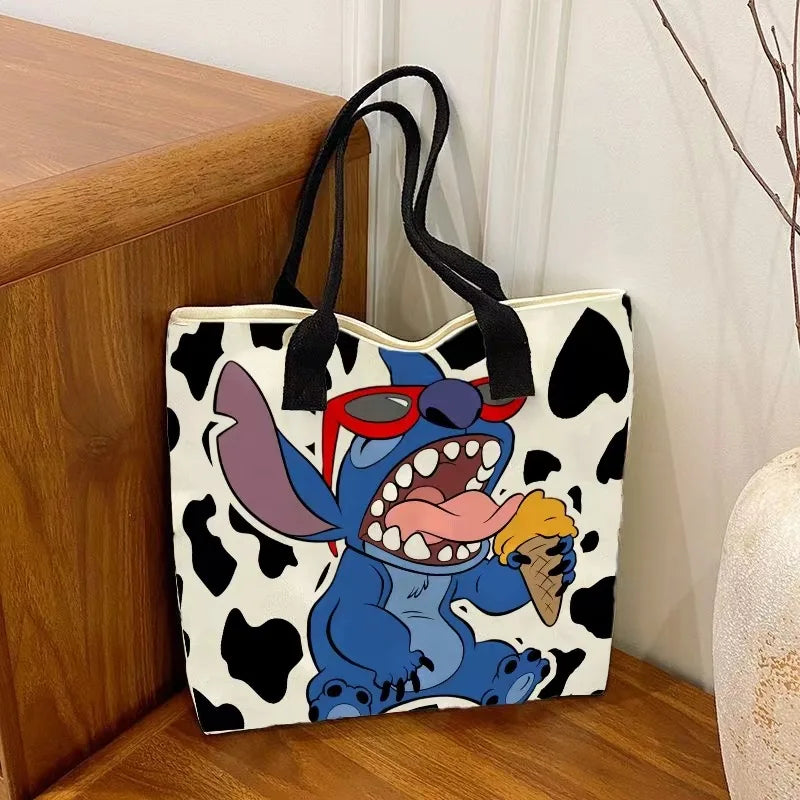 New Stitch Single Shoulder Bag Cartoon Stitch Pattern Shoulder Bag Ladies Tote Bags Joker Unisex Bags Commuter Handbag Gifts